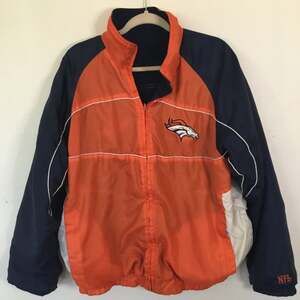Vintage Denver Broncos NFL Full-Zip Jacket reversible fleece inside